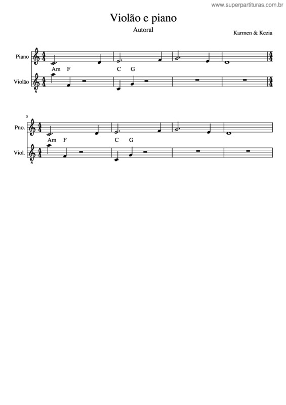 Partitura da música Primeira Partitura Autoral