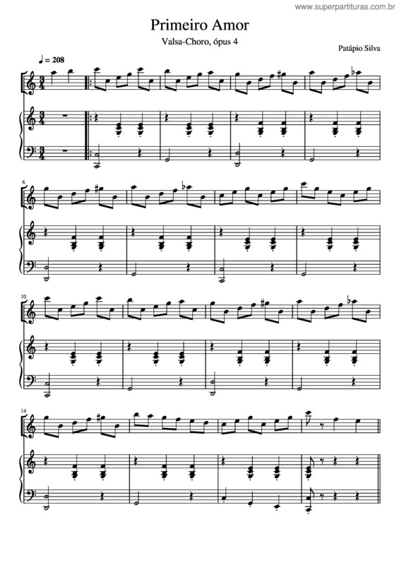 Partitura da música Primeiro Amor v.20