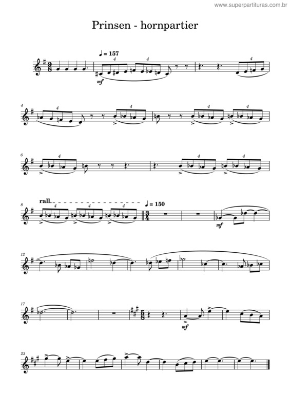 Partitura da música Prinsen