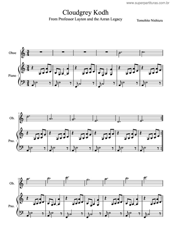 Partitura da música Professor Layton And The Azran Legacy v.5