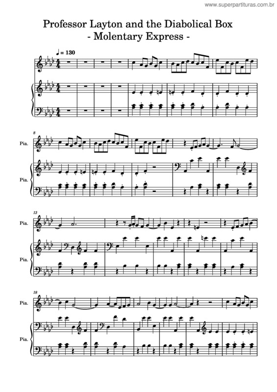 Partitura da música Professor Layton And The Diabolical Box v.5