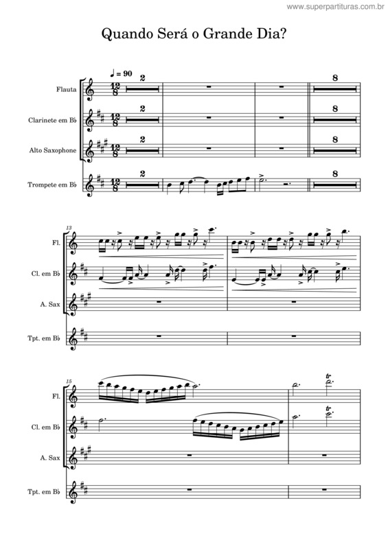 Partitura da música Quando Será O Grande Dia?