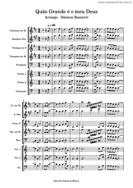 Partitura da música Quão Grande É O Meu Deus v.30