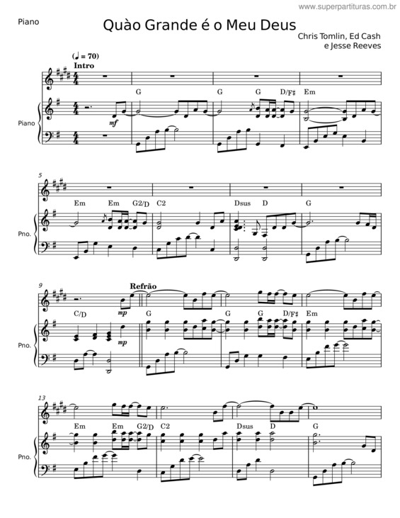 Partitura da música Quão Grande É O Meu Deus v.32