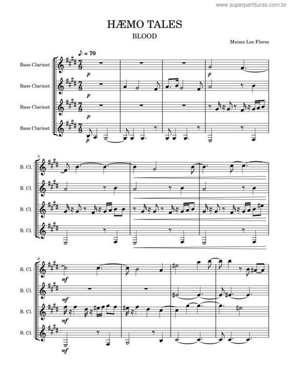 Partitura da música Quartet 2