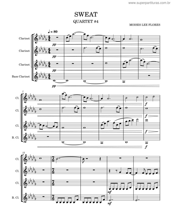 Partitura da música Quartet 4