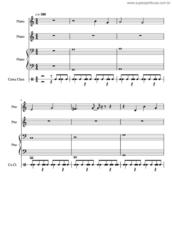 Partitura da música Quase Sem Querer v.3