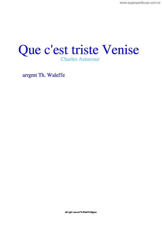 Partitura da música Que C Est Triste Venise A Avec Accordeon 19 04 28 Tw Dr