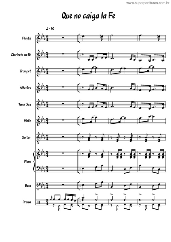 Partitura da música Que No Caiga La Fe