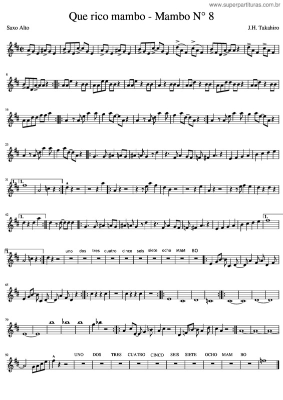 Partitura da música Que Rico Mambo