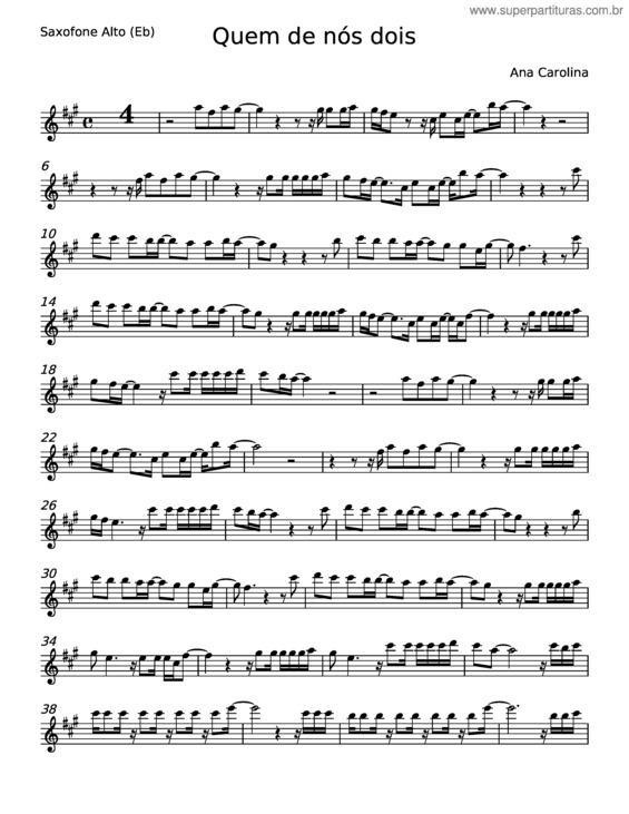 Partitura da música Quem De Nós Dois v.3