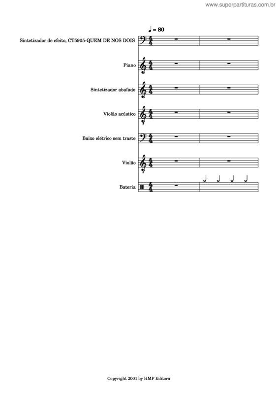 Partitura da música Quem De Nós Dois v.4