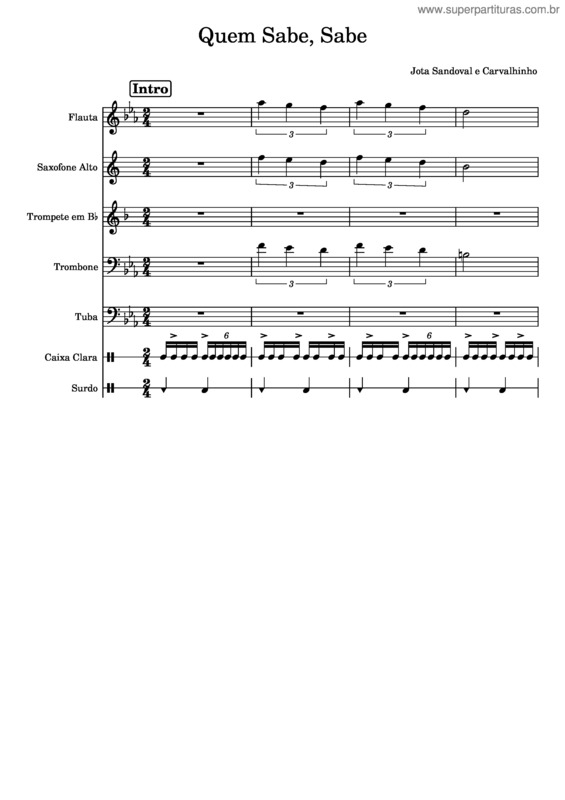 Partitura da música Quem Sabe, Sabe