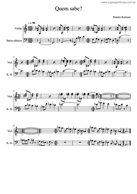 Partitura da música Quem Sabe v.7