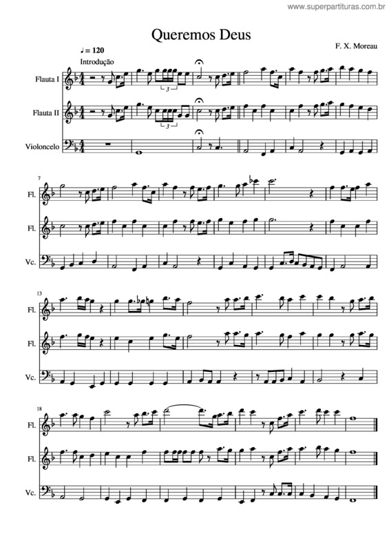 Partitura da música Queremos Deus v.2