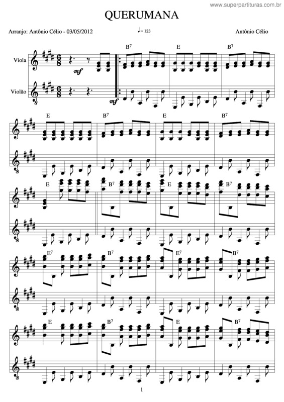 Partitura da música Querumana