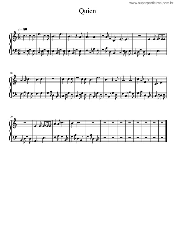 Partitura da música Quien Sabe v.2