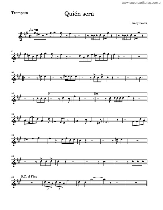 Partitura da música Quién Será v.2