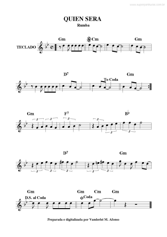 Partitura da música Quién Será