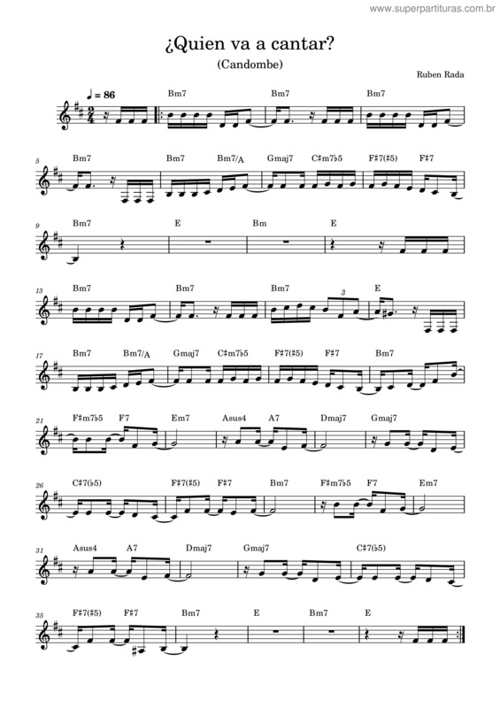 Partitura da música Quien Va A Cantar