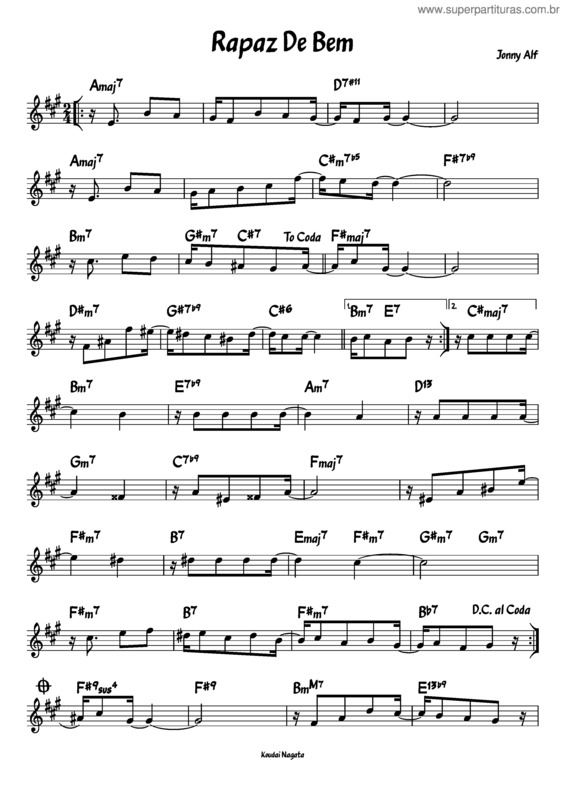 Partitura da música Rapaz De Bem Ina