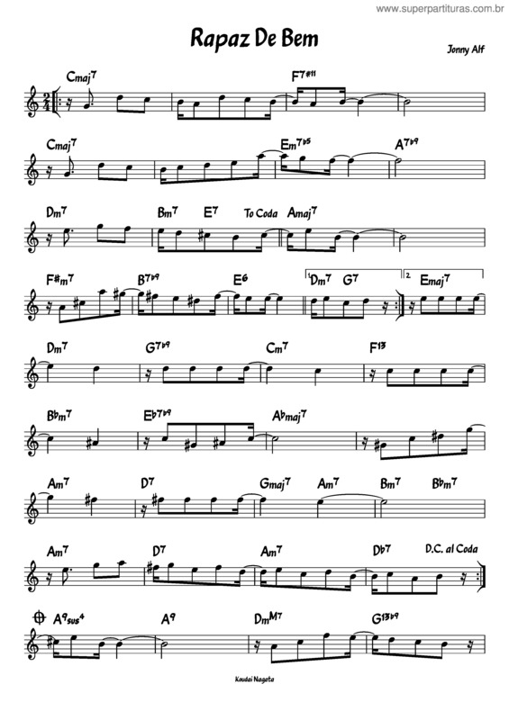 Partitura da música Rapaz De Bem v.3