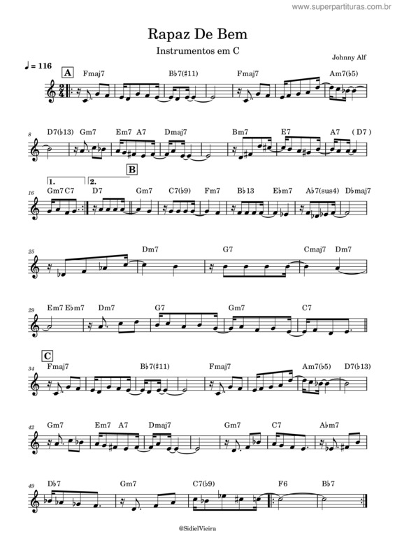 Partitura da música Rapaz De Bem v.5