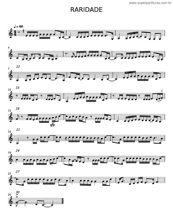 Partitura da música Raridade v.19