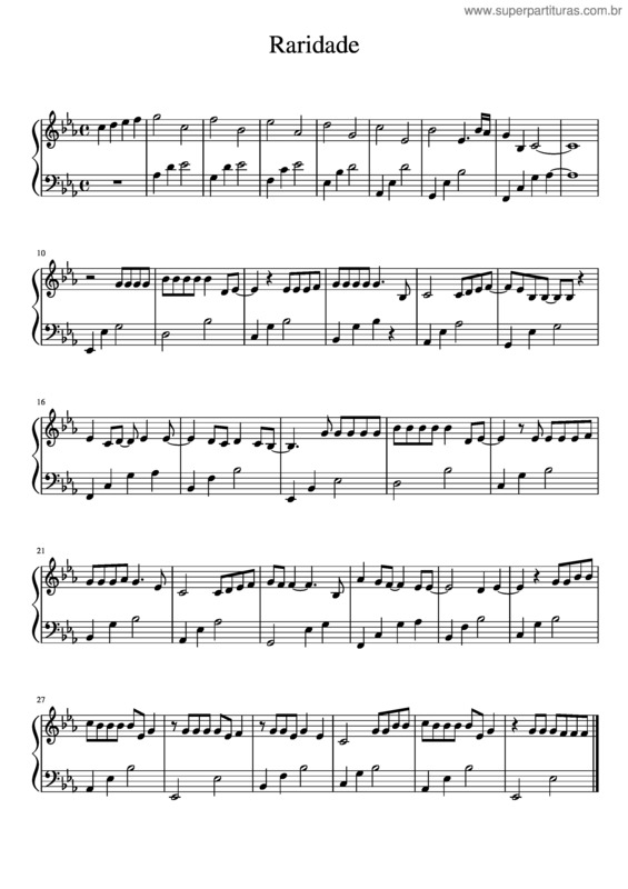 Partitura da música Raridade v.7