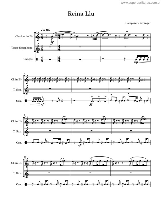 Partitura da música Reina Llu