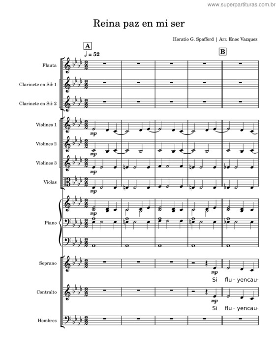 Partitura da música Reina Paz En Mi Ser v.2