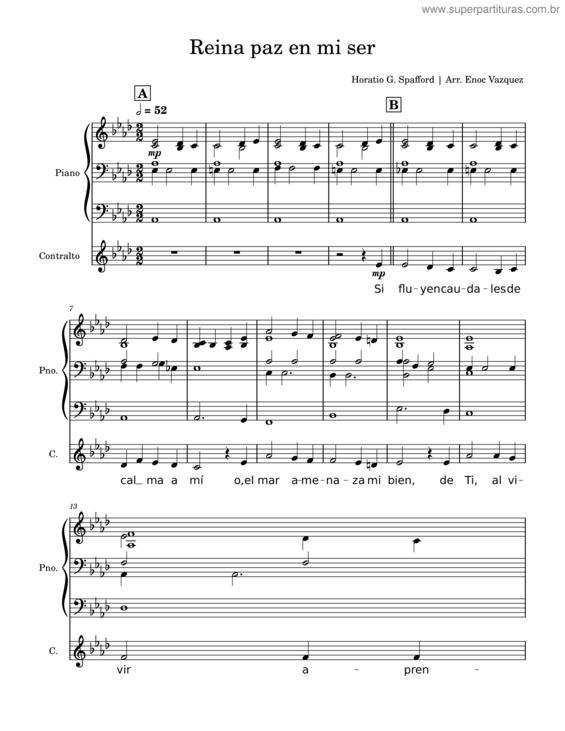 Partitura da música Reina Paz En Mi Ser v.3