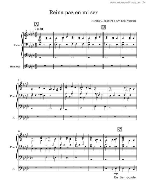 Partitura da música Reina Paz En Mi Ser v.6