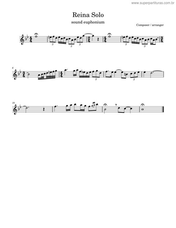 Partitura da música Reina Solo