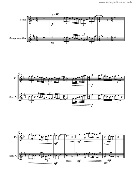 Partitura da música Reina Trumpet Solo For Sax And Flute