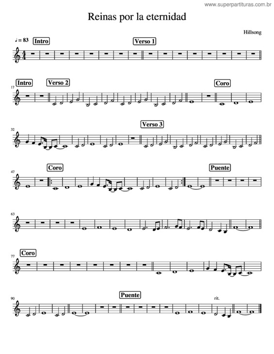 Partitura da música Reinas Por La Eternidad