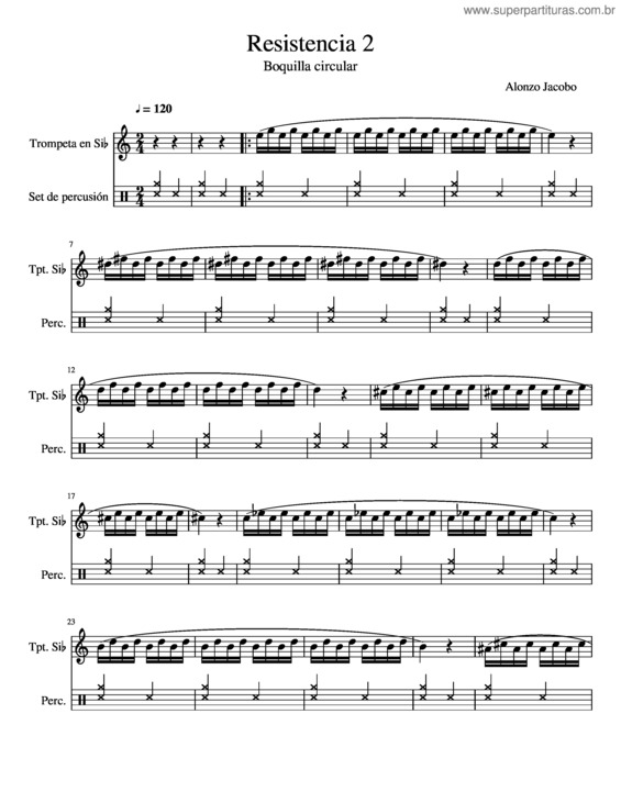 Partitura da música Resistencia 2