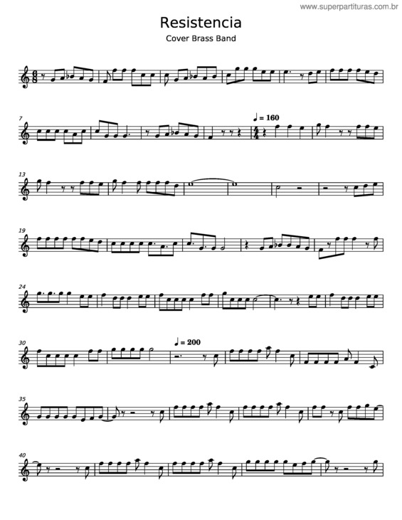 Partitura da música Resistencia v.2