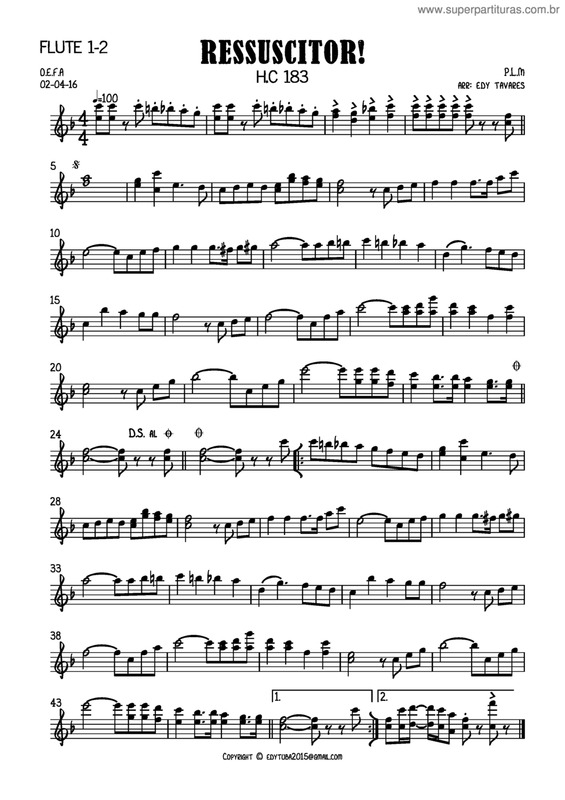 Partitura da música Ressuscitor v.8