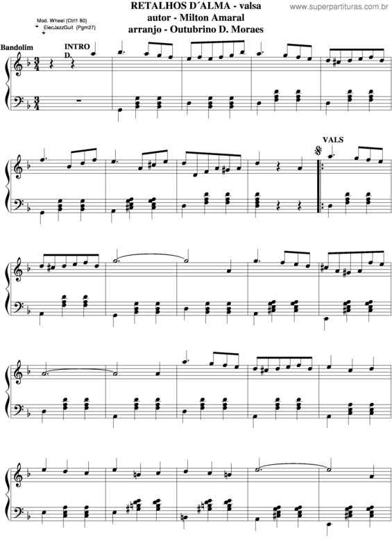 Partitura da música Retalhos D´Alma v.4