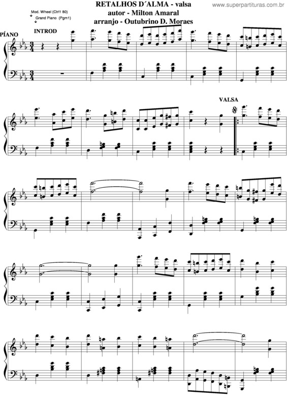 Partitura da música Retalhos D´Alma v.5