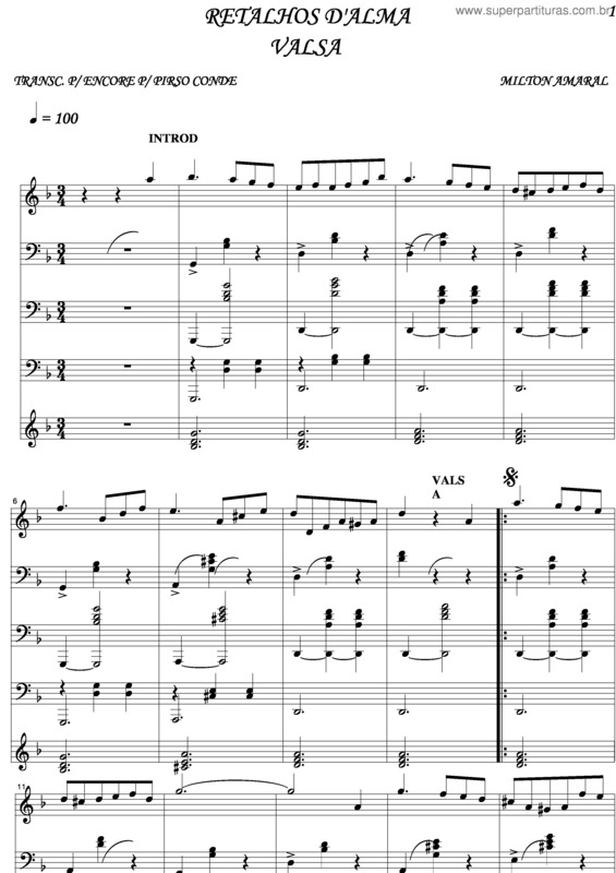 Partitura da música Retalhos D!Alma