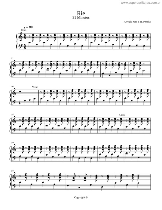 Partitura da música Rie v.2