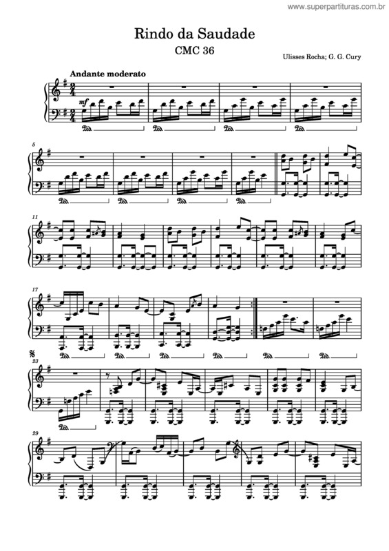 Partitura da música Rindo Da Saudade