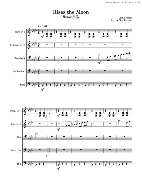 Partitura da música Rises The Moon v.4