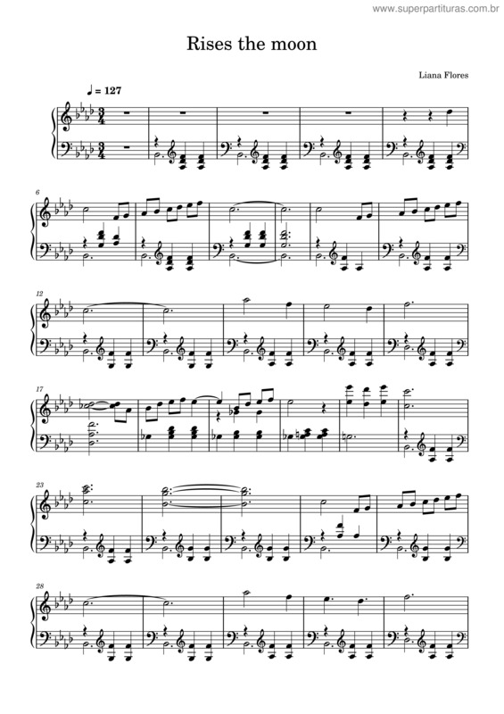 Partitura da música Rises The Moon v.7