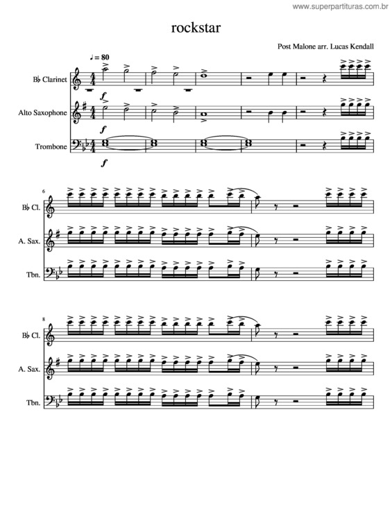 Partitura da música Rockstar v.5