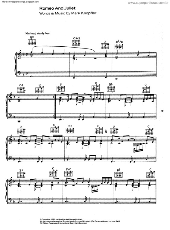 Partitura da música Romeo And Juliet v.8