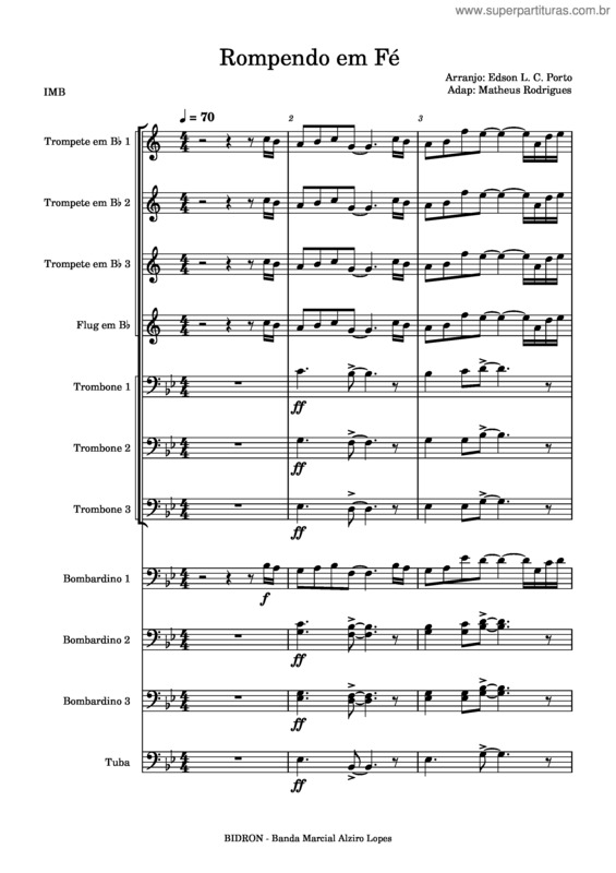 Partitura da música Rompendo Em Fé v.6