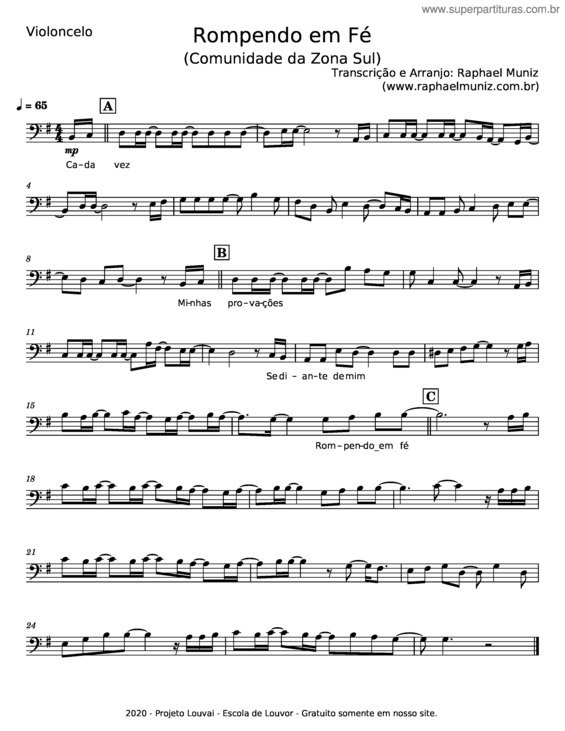 Partitura da música Rompendo Em Fé v.8